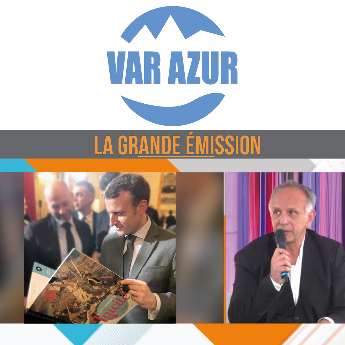 LA GRANDE EMISSION DE VAR AZUR TV avec le livre Géant de la laïcité